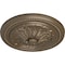 Ekena Millwork Wigan Ceiling Medallion, Hand-Painted Warm Silver, 16"OD x 2 1/4"P CM16WGWSS - alternate 3